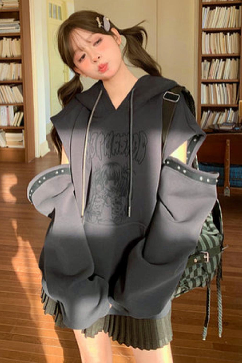 Sweet Dark Cut Hooded Top