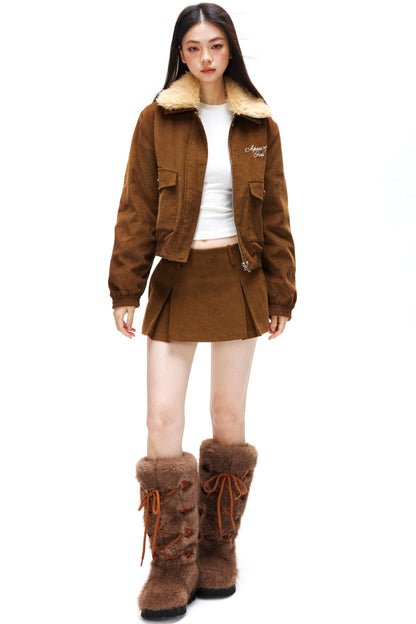 Retro Corduroy Jacket + Skirt