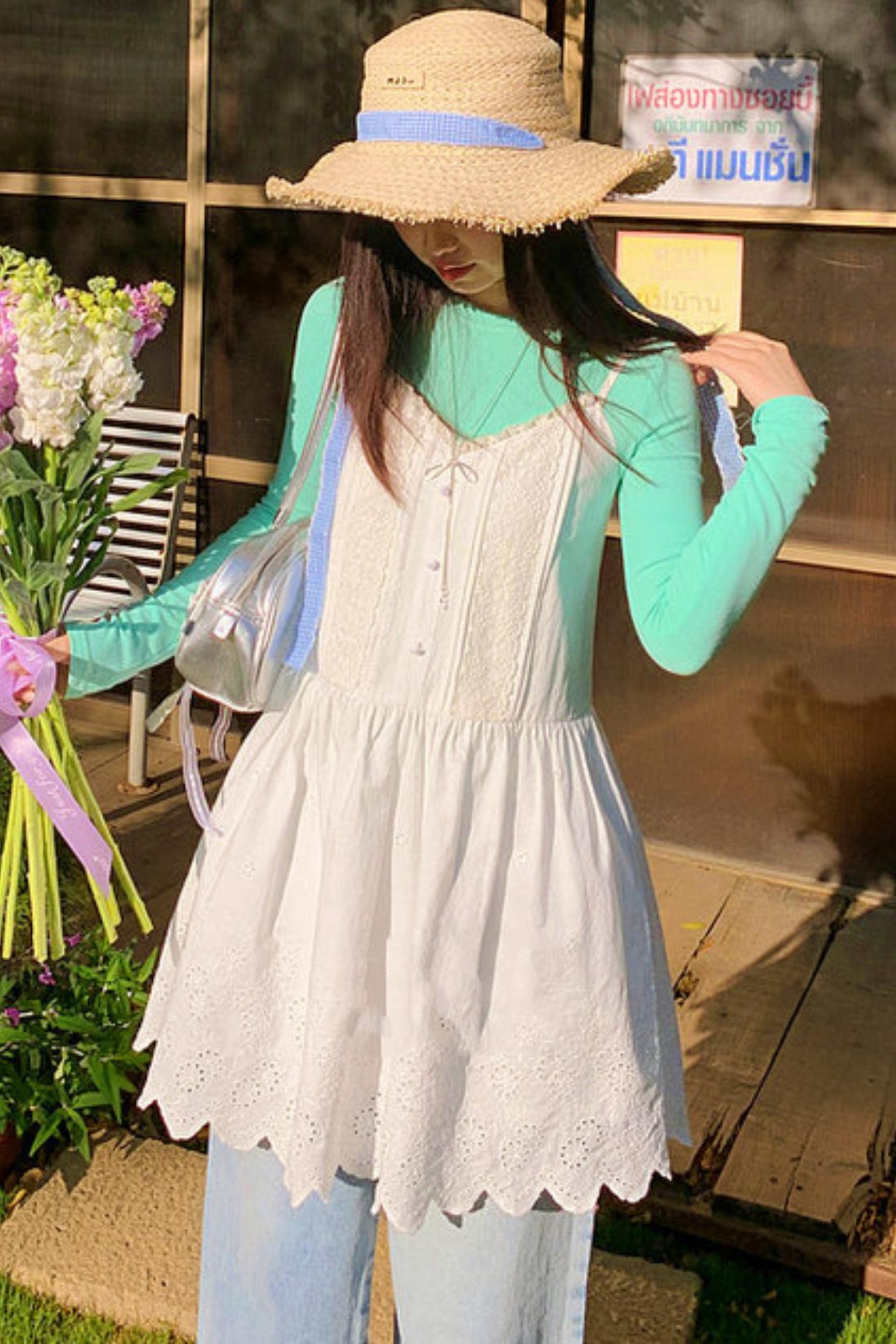 Lace Patchwork Strap Dress