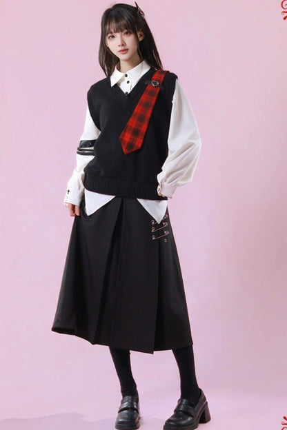 Patchwork Two Piece Tie Design Top