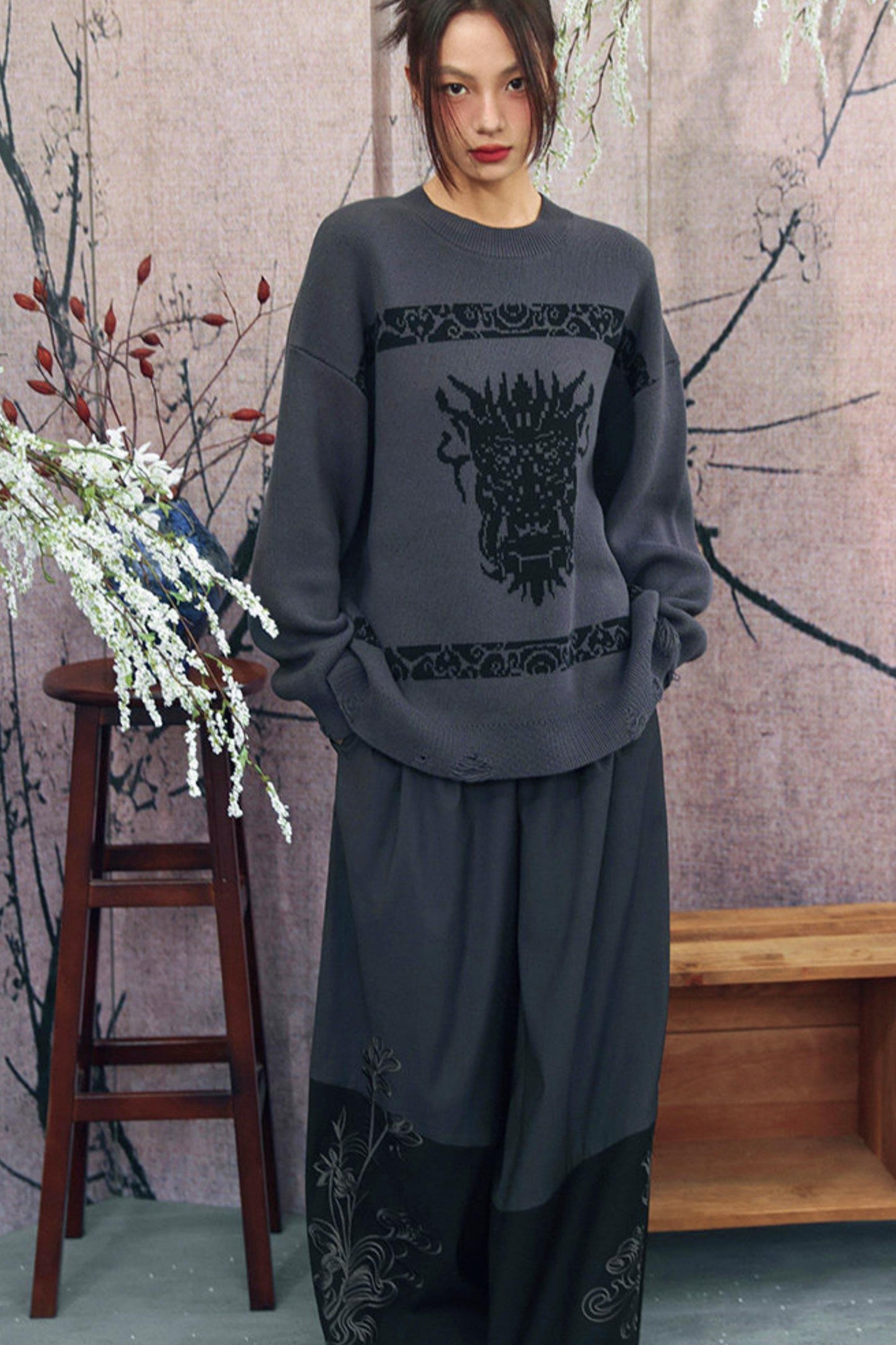 Dragon Shadow Knitted Sweater