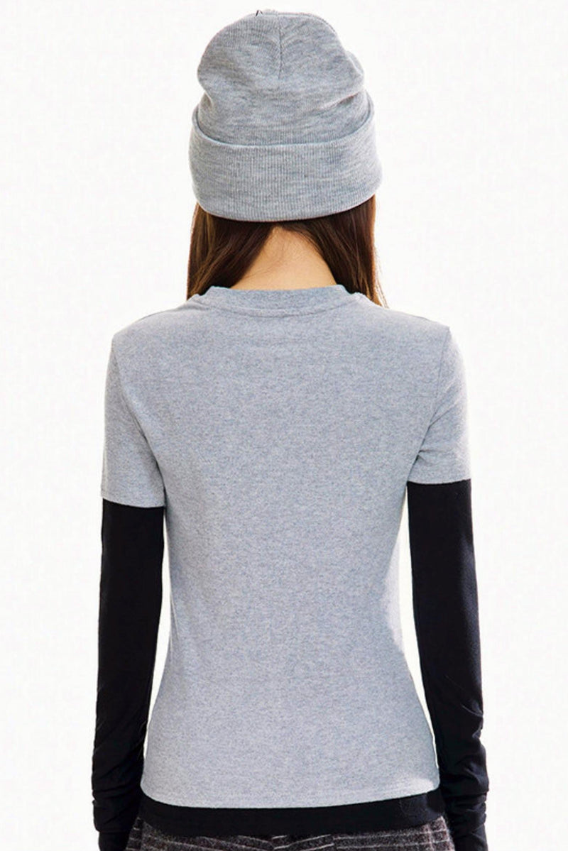 Retro Letter Slim Fit Top