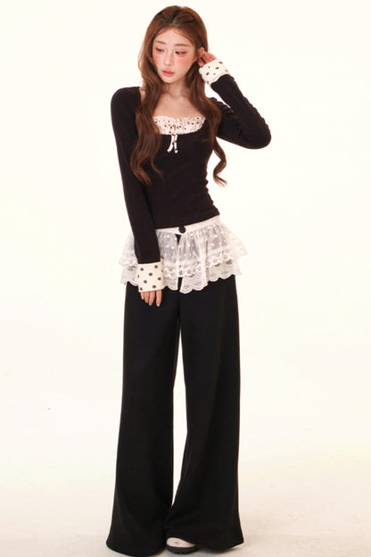Dot Liner Top + Pants