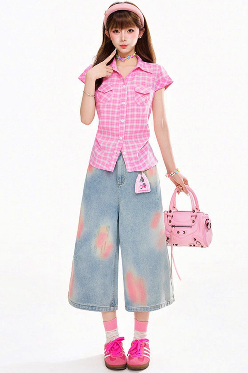 Retro Pop Checkered Shirt