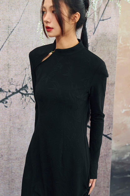Drawstring Chinese-style Dress
