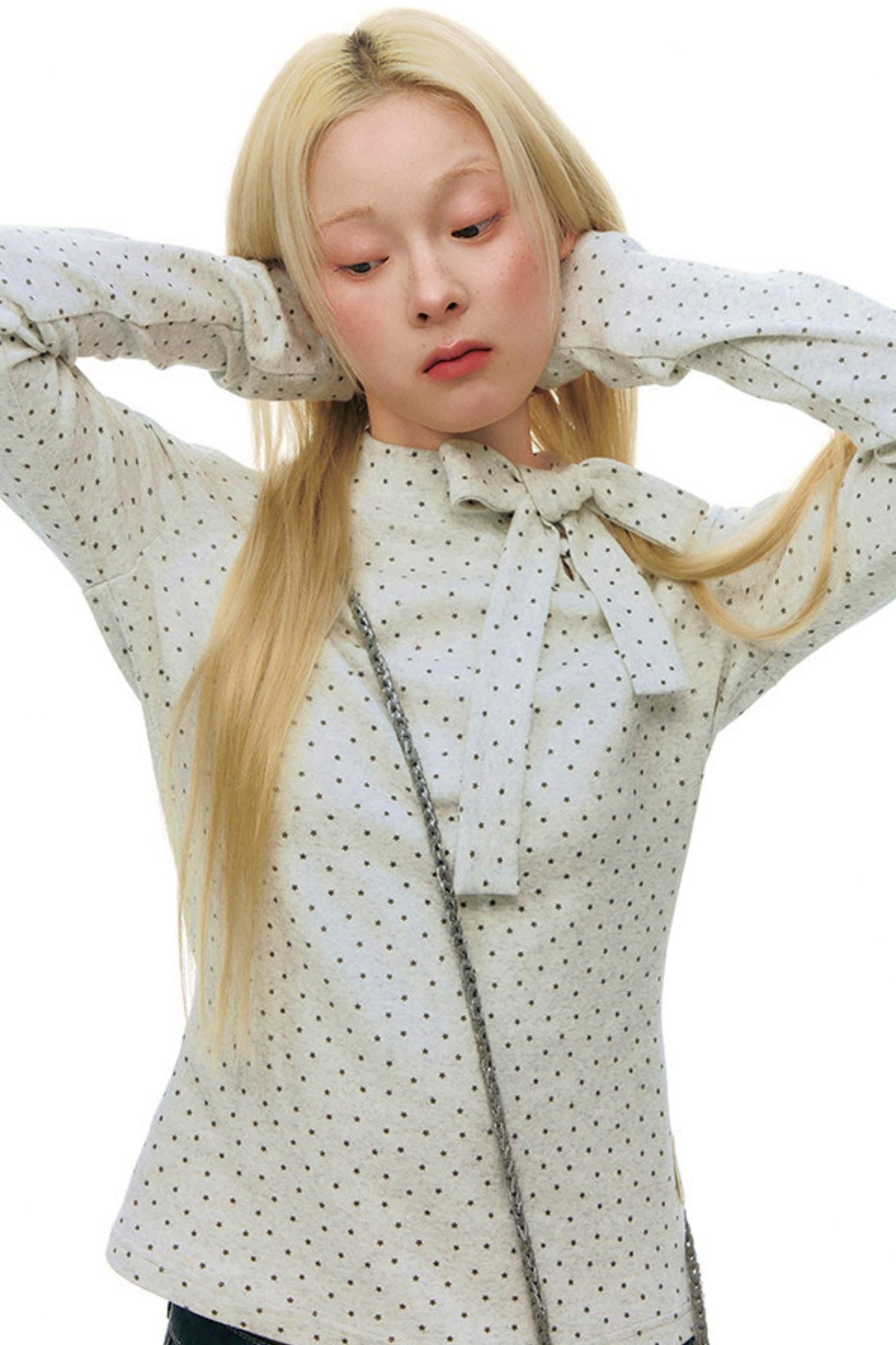 Star Tie-neck Slim Fit Top