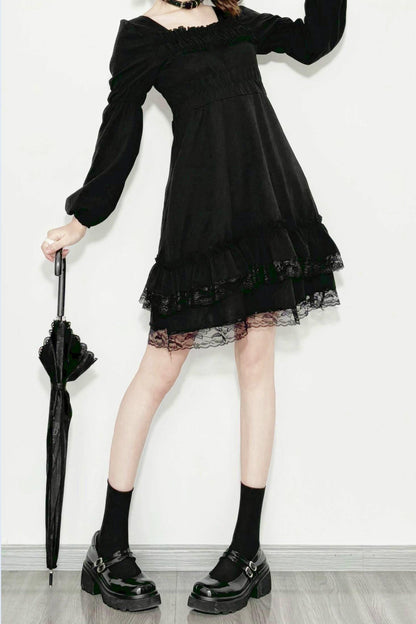 Black Lace Gothic Dress