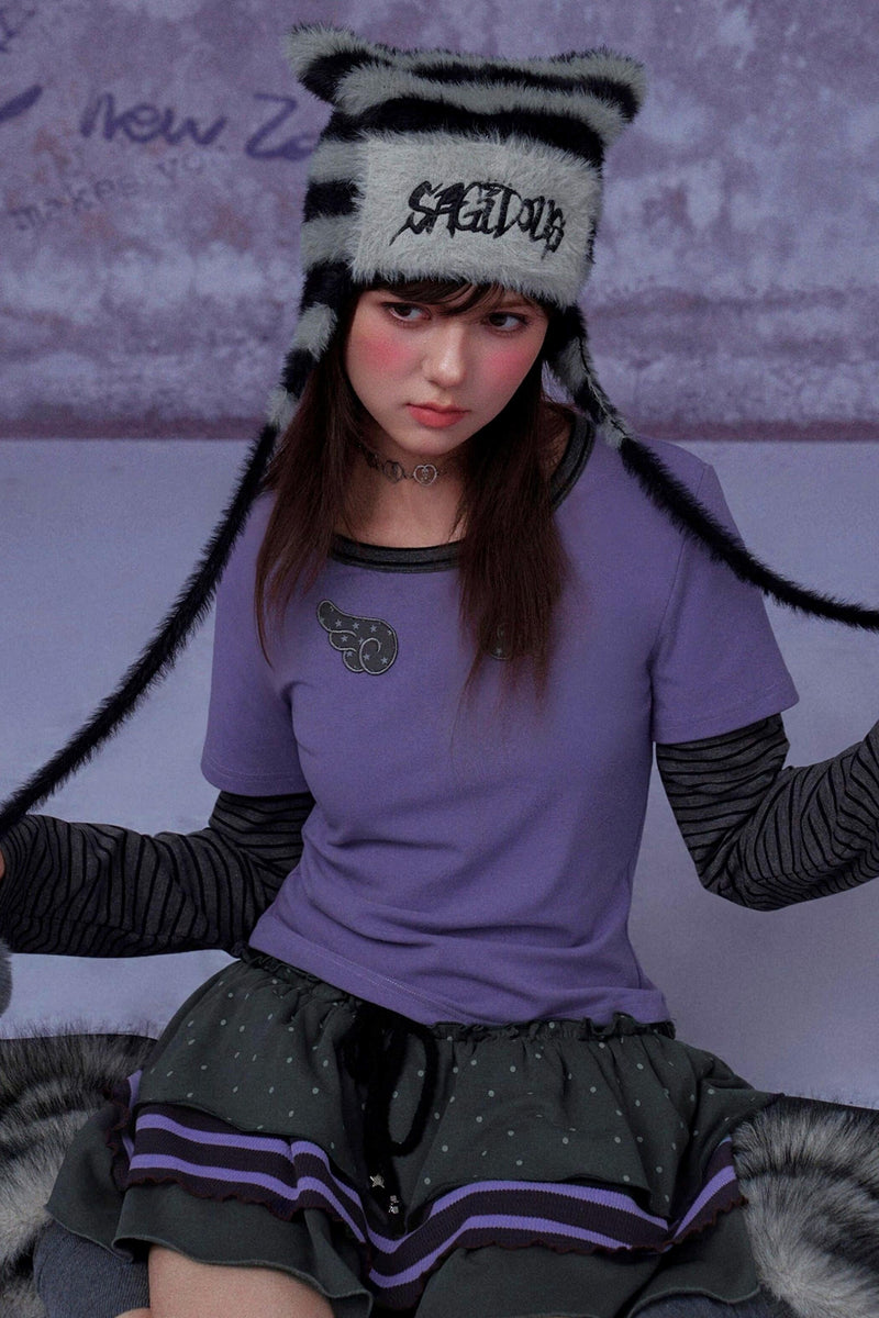 Sweet Black and Purple Tops