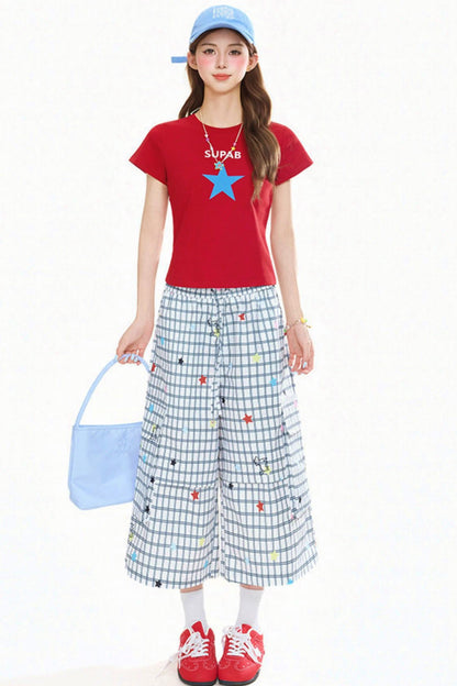 Retro Star Print Top