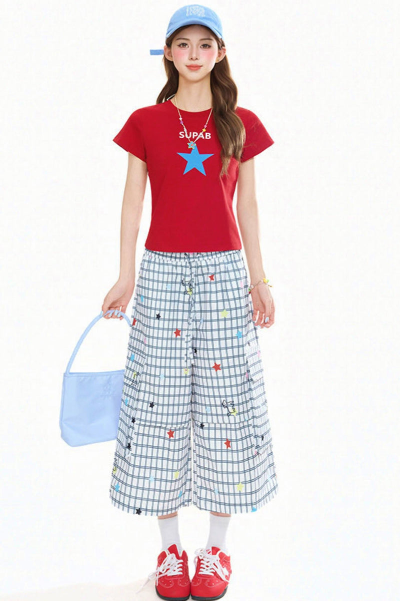 Retro Star Print Top