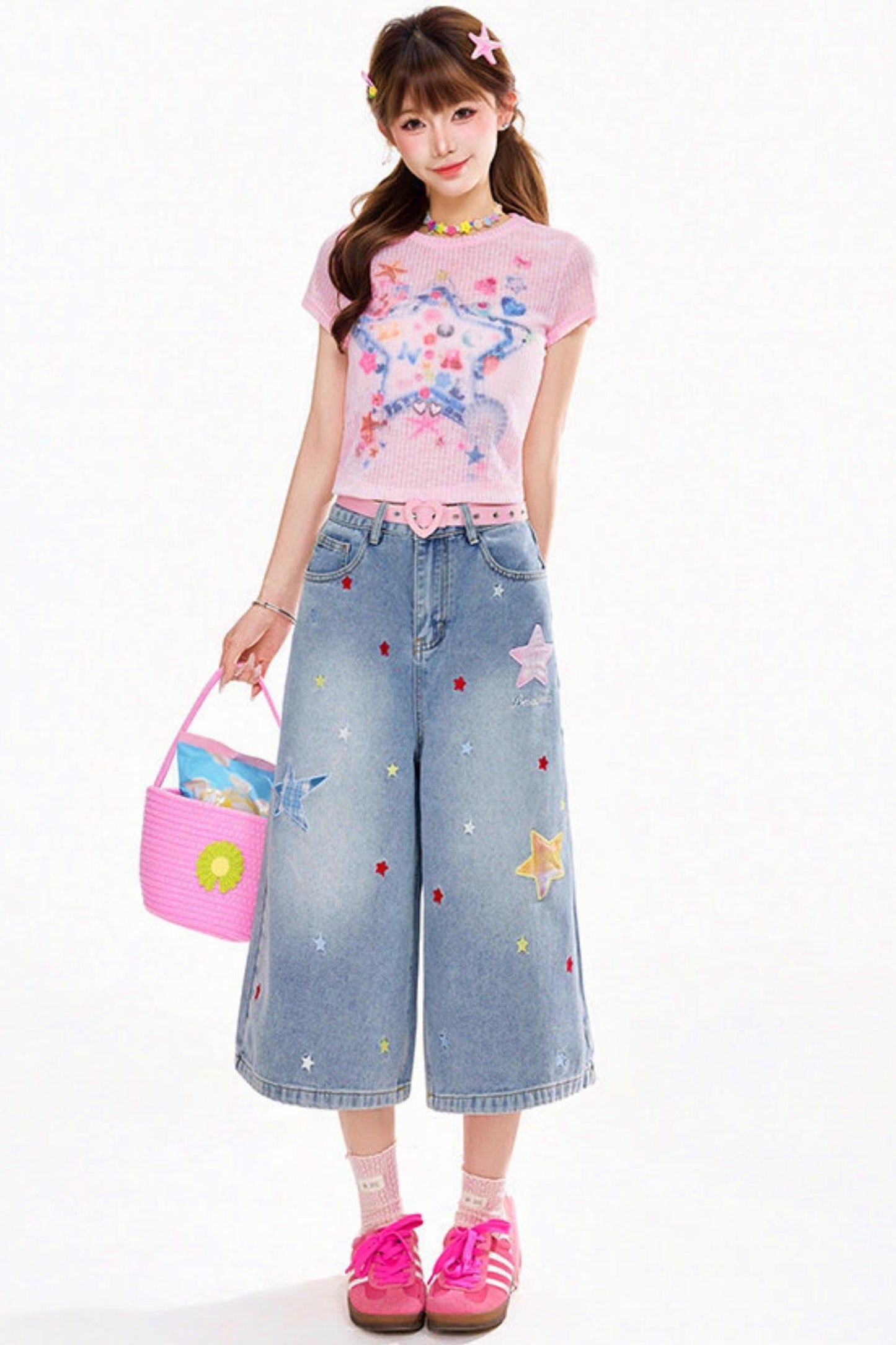 Graffiti Print Slim Top