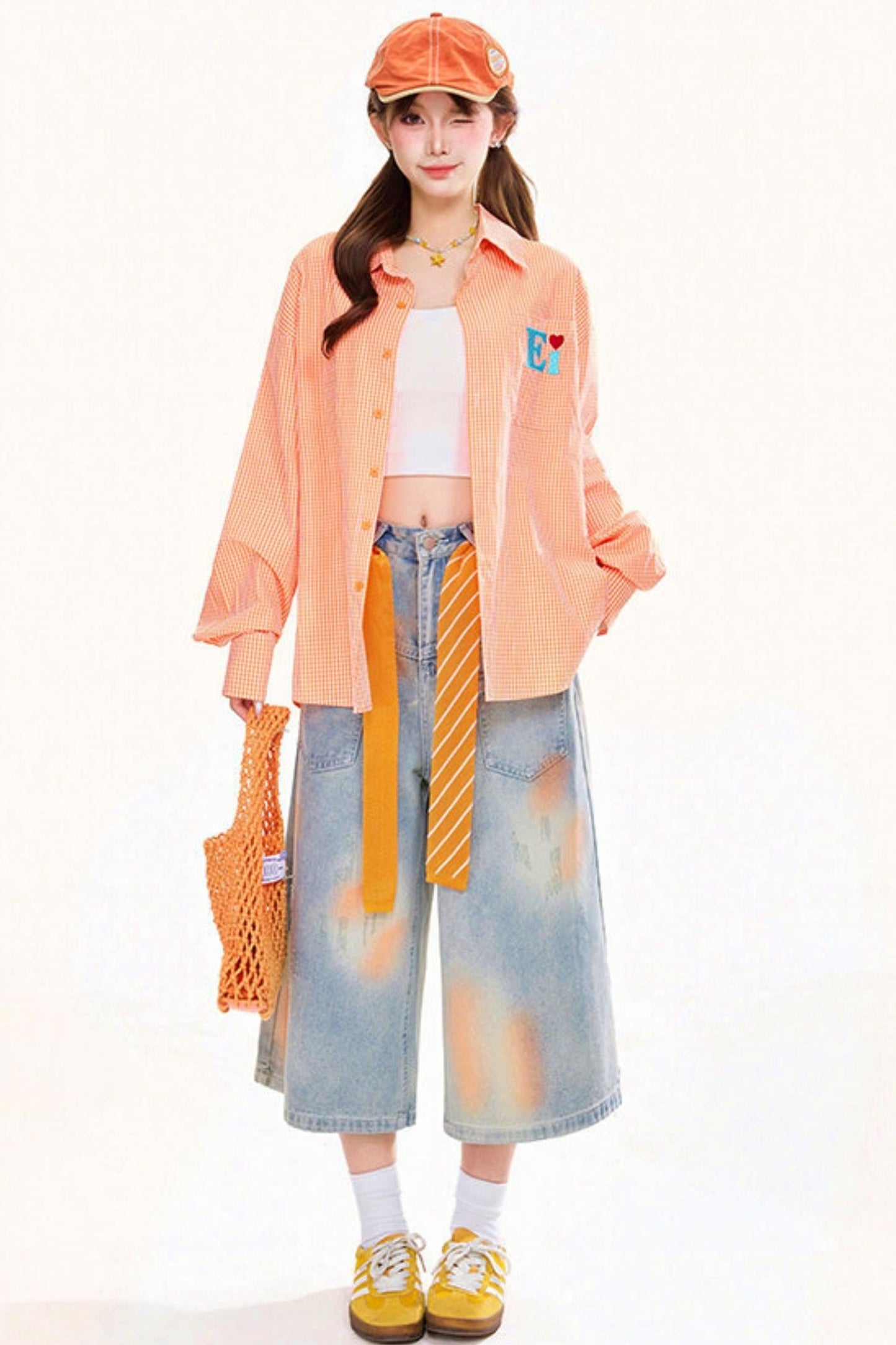 レトロポップロングスリーブブラウス