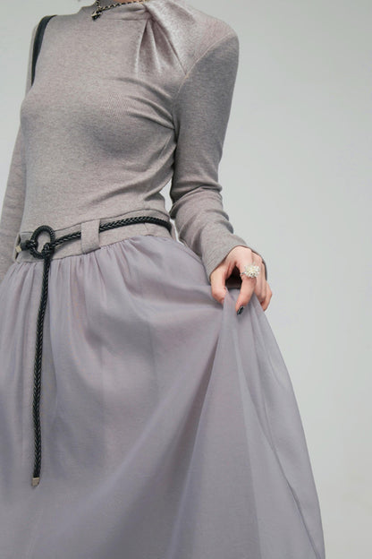 Misty Mode Tulle Long Dress