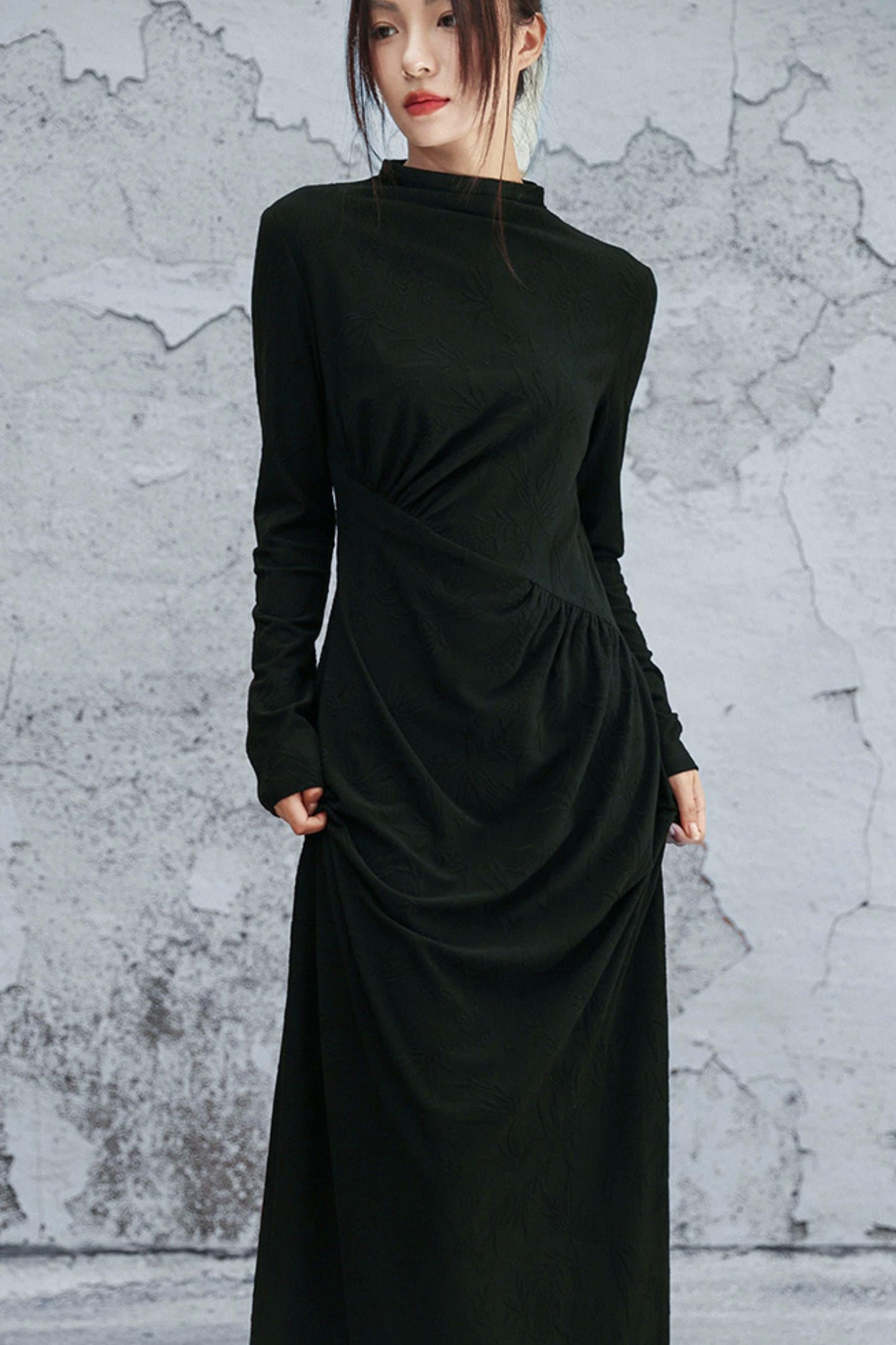 Black Knit Mode Dress