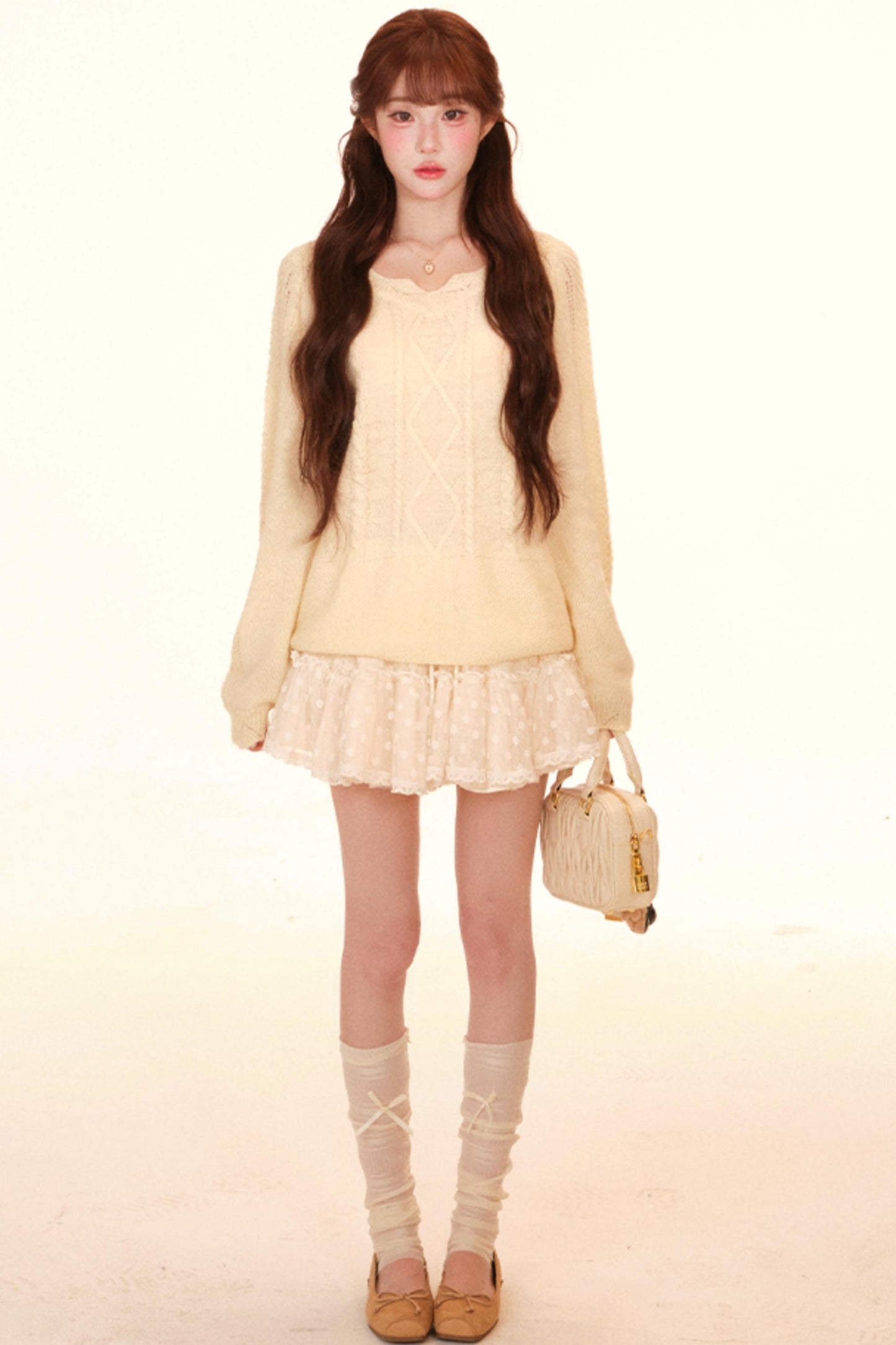 Loose Sweet Girly Top + Skirt