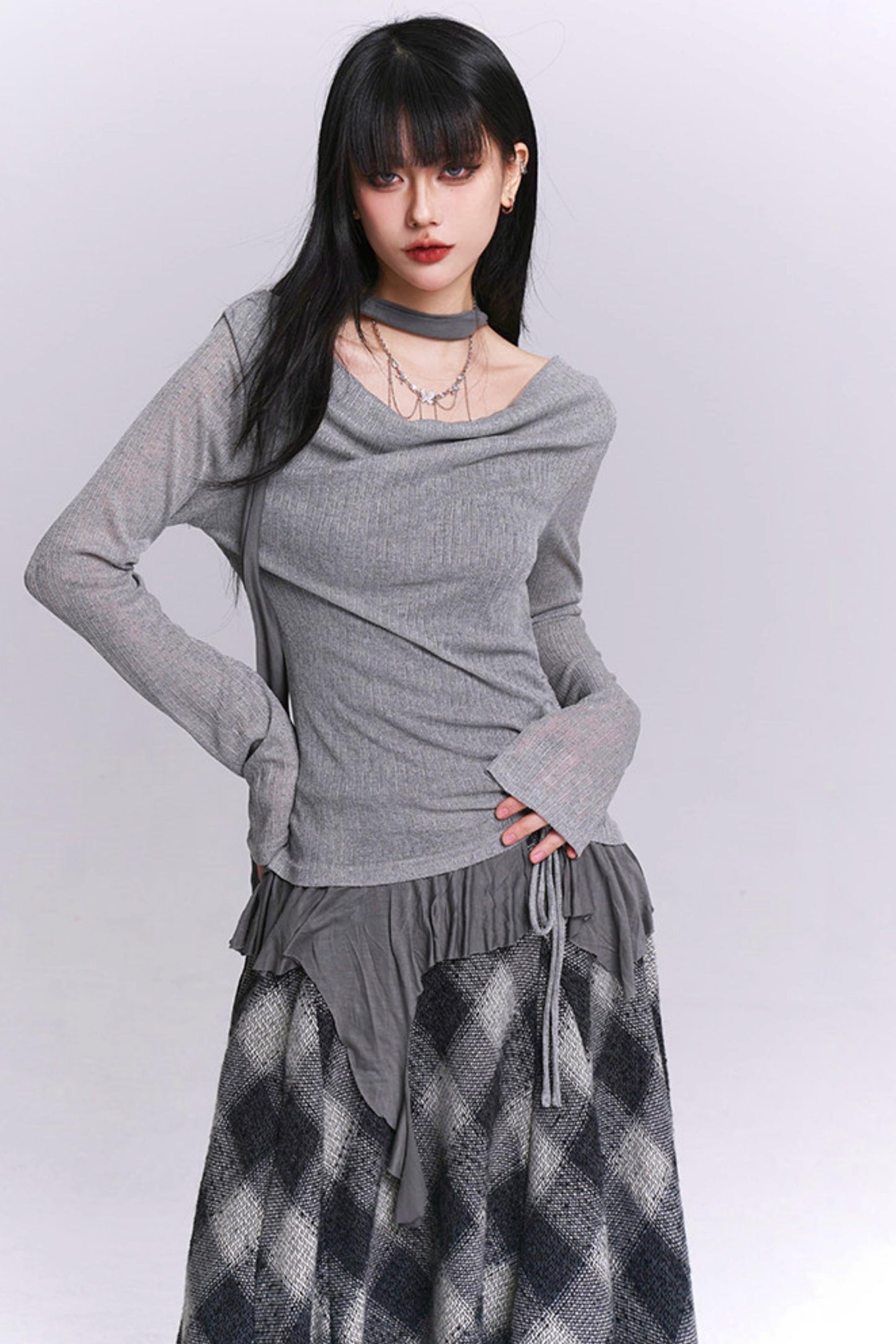 Ghost Girl Open Neck Top + Innerwear