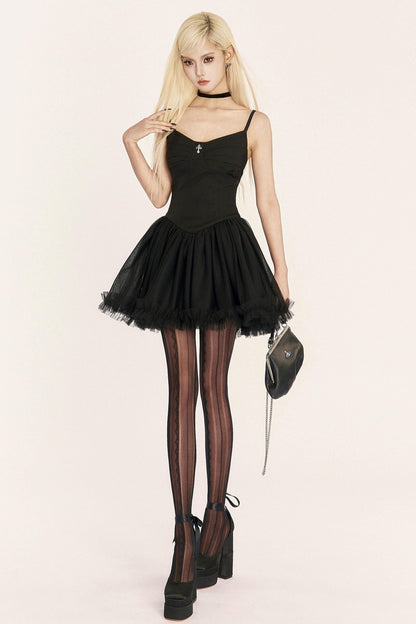 Dark Medieval Pleated Dress