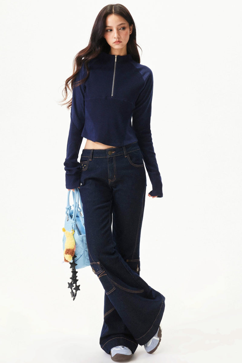 Spicy Waffle Patchwork Top
