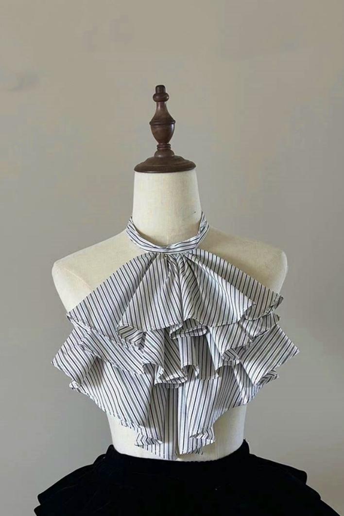 Princess Sleeve Gothic Striped Lolita Blouse