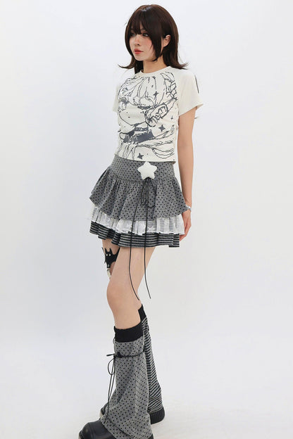 Pixel Girl Y2k Cropped T-shirt