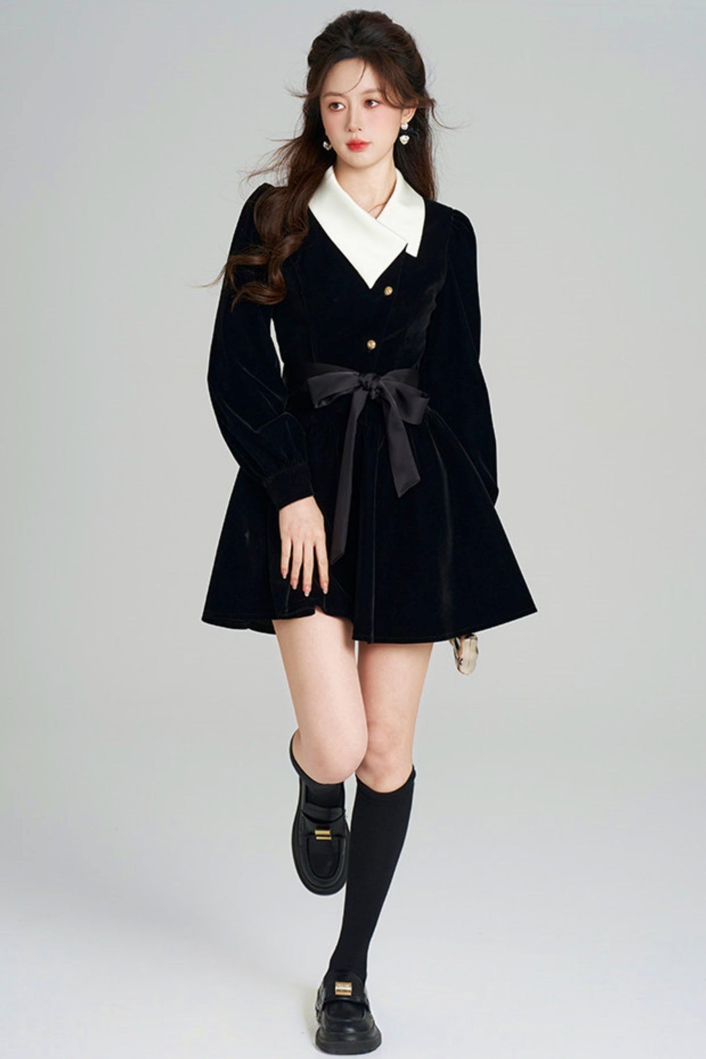Black Velvet Hepburn Dress