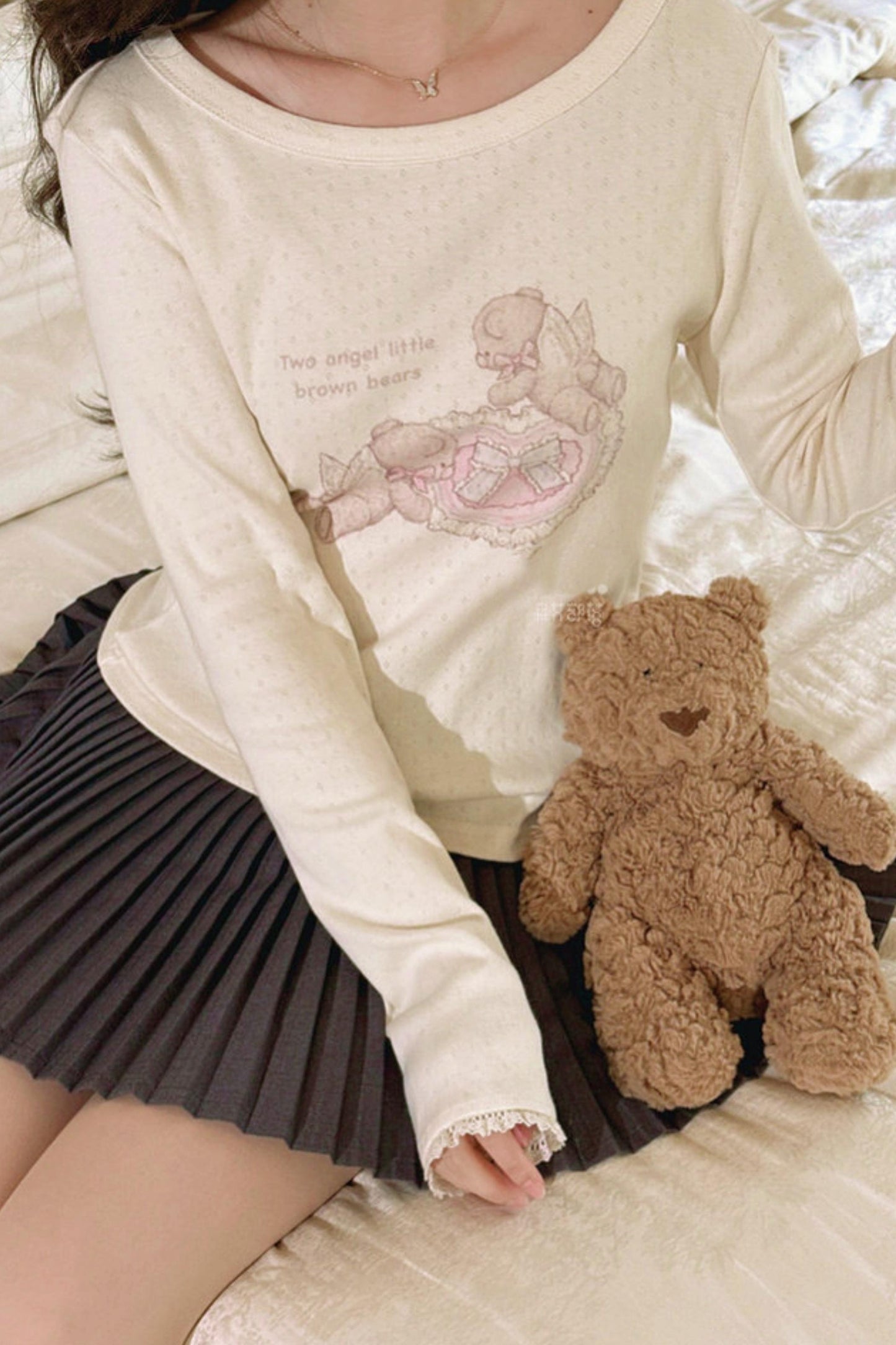 Lace Patchwork Angel Bear Top