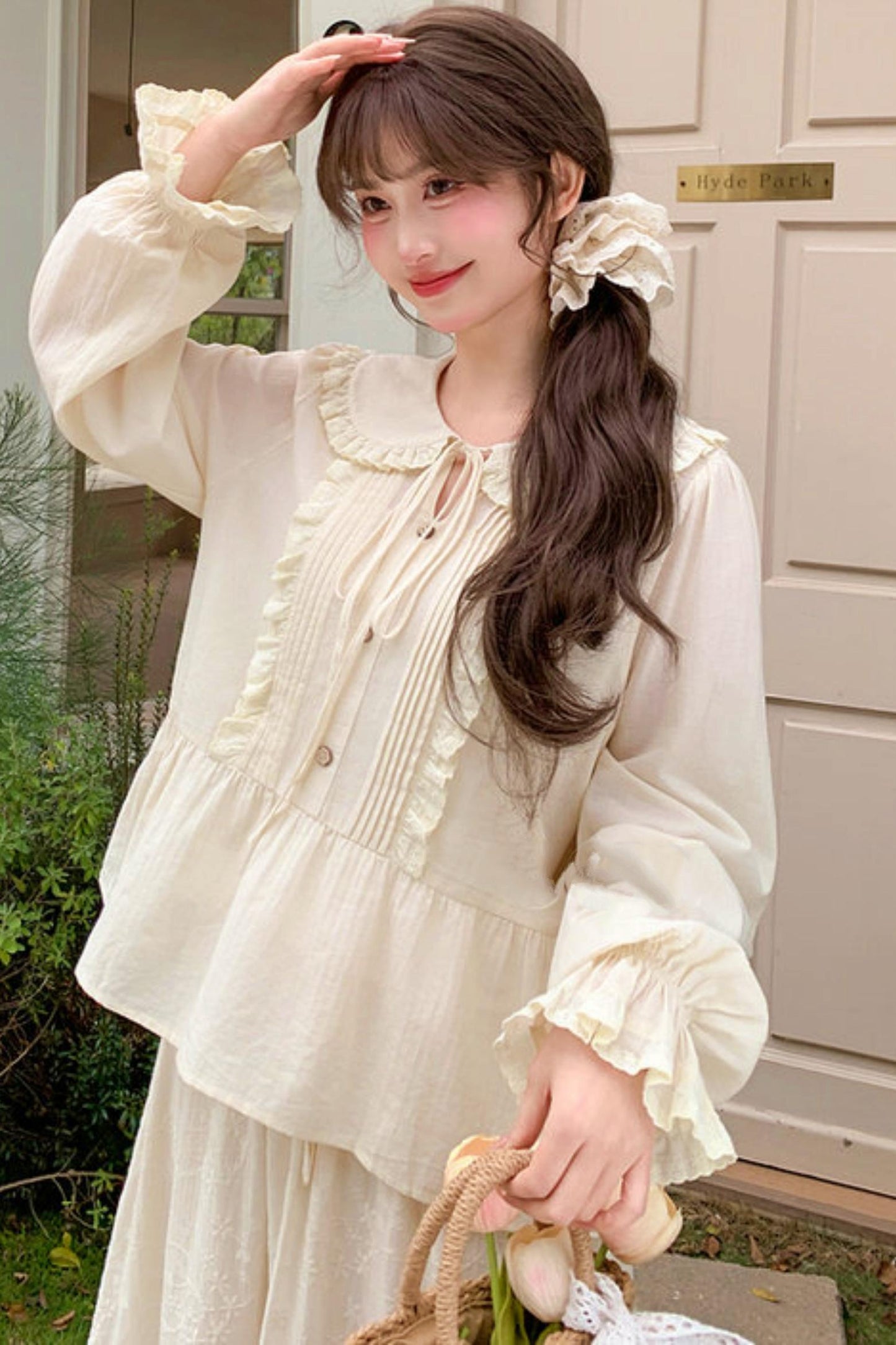 Pure Cotton Doll Collar Blouse