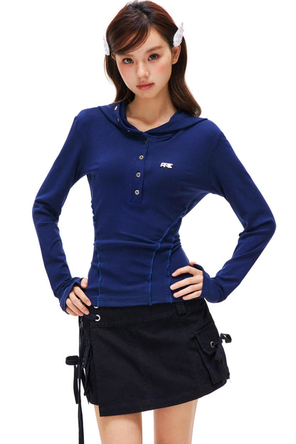 Slim Fit Hooded Top