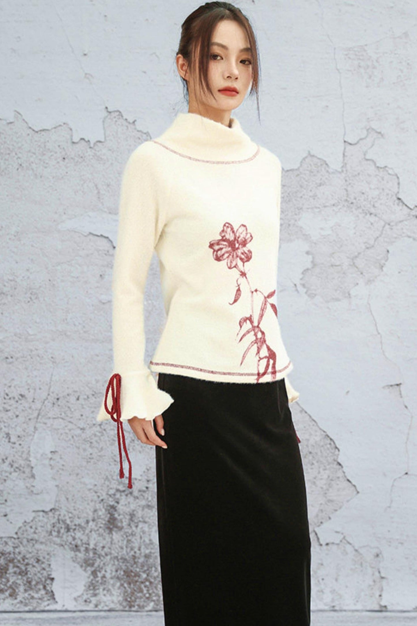 Color Blocked Plush Knit Sweaters