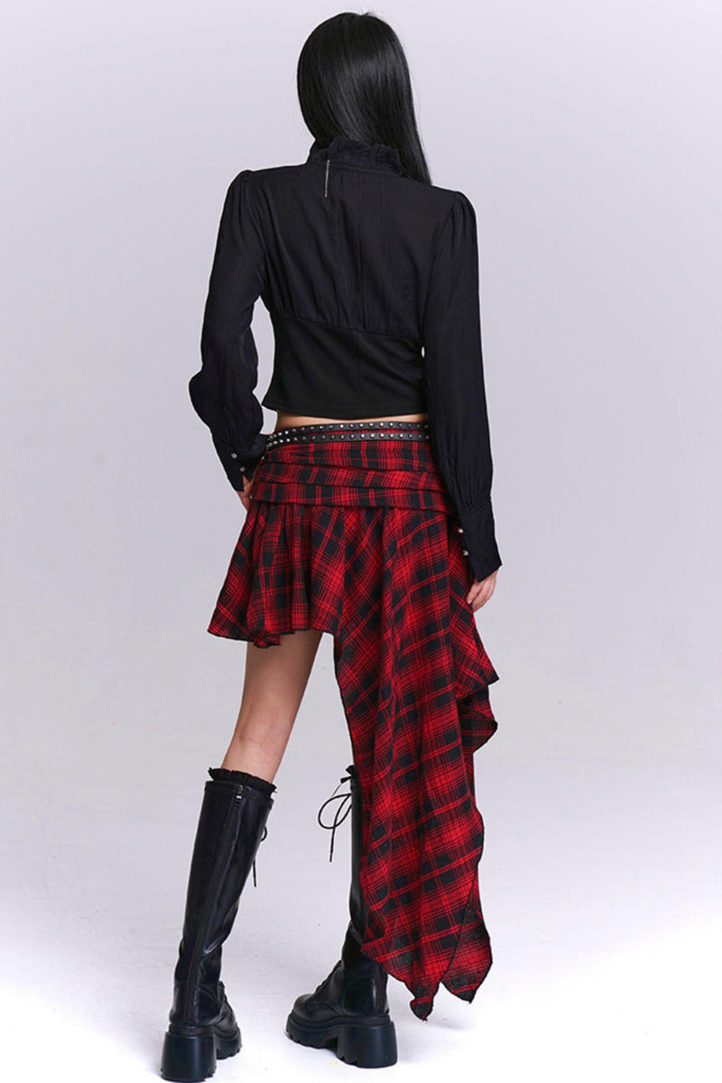 Black Ruffled Blouse