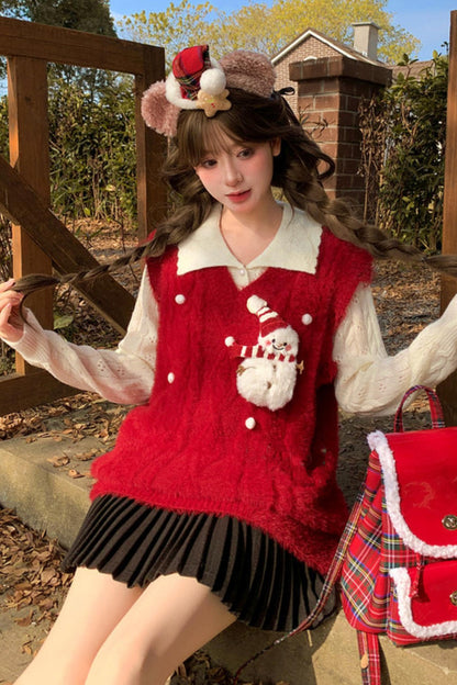 Sweet Winter Knit Vest + Sweater