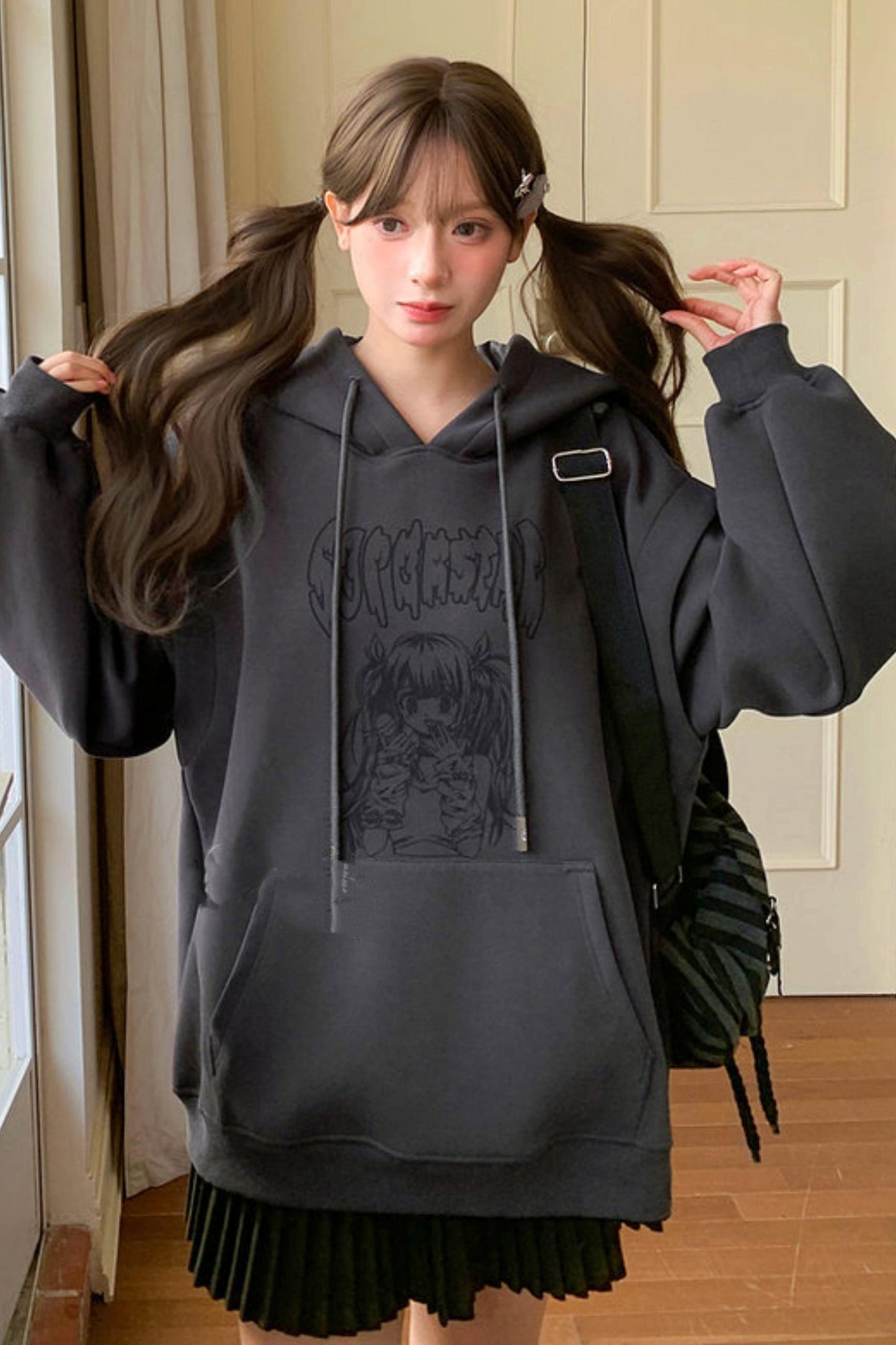 Sweet Dark Cut Hooded Top