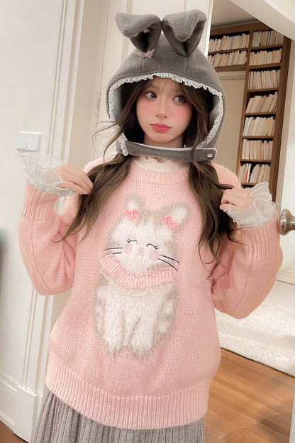 Sweet Bunny Knit Sweater