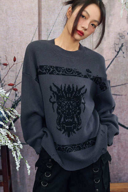 Dragon Shadow Knitted Sweater