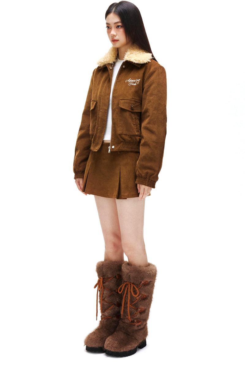 Retro Corduroy Jacket + Skirt