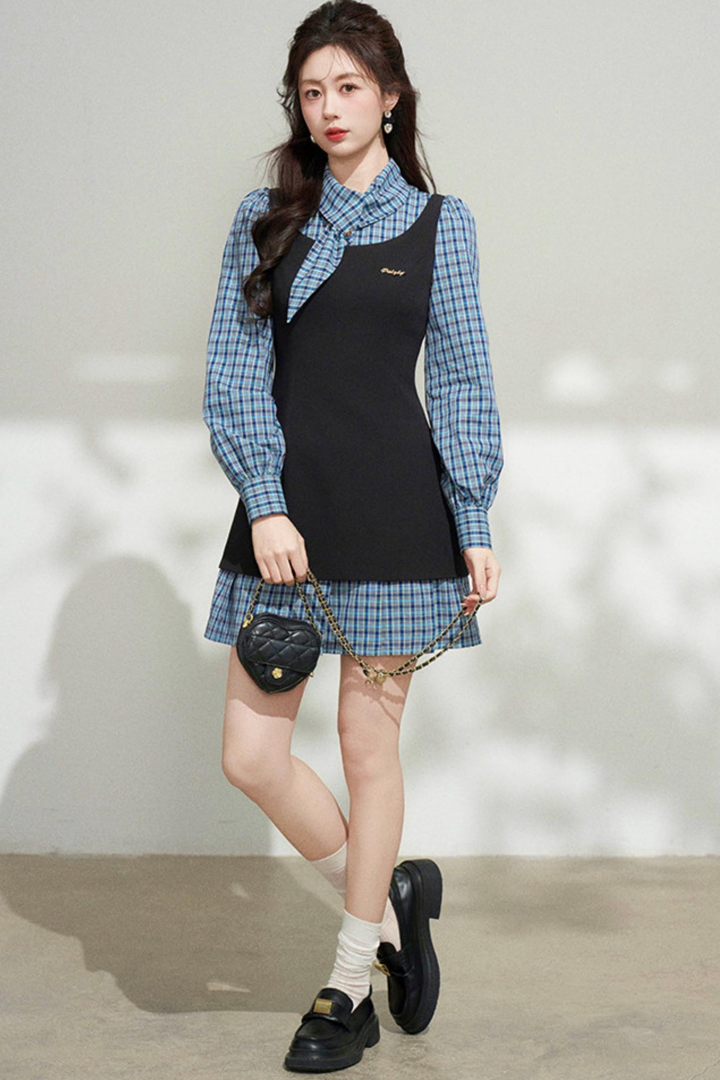 Plaid Patchwork Dress