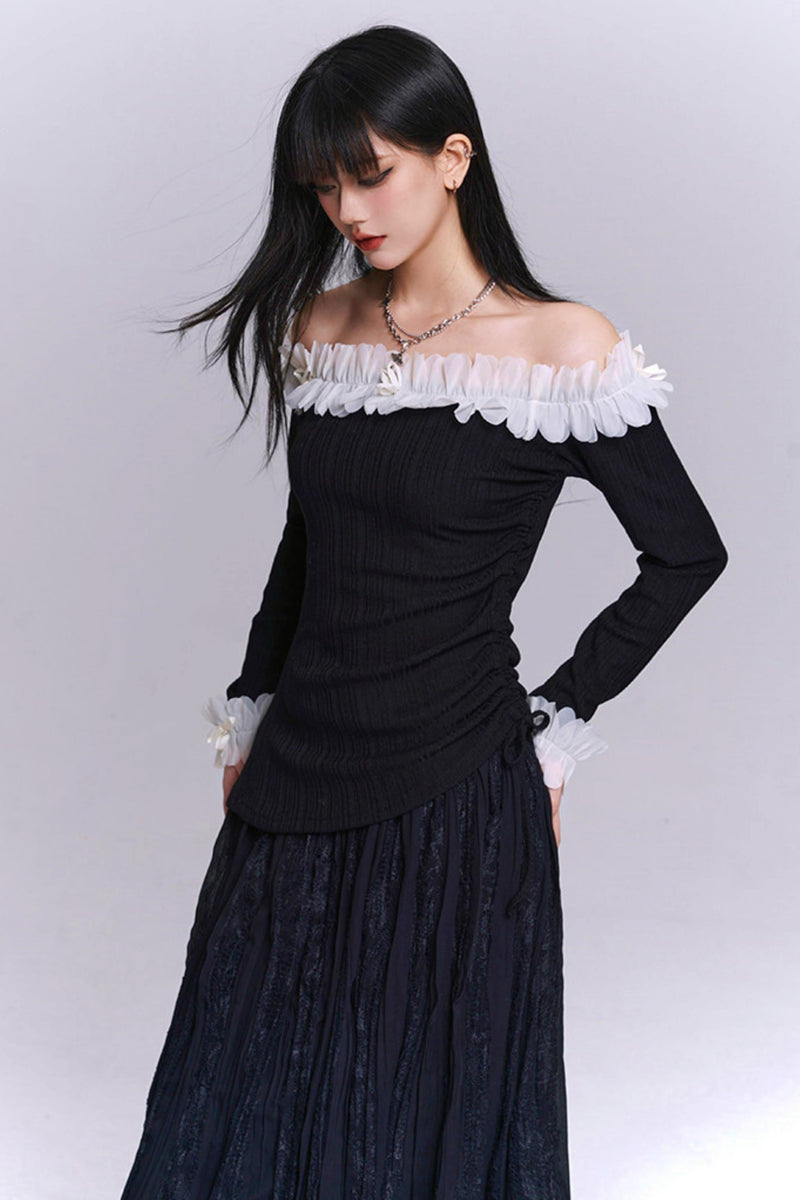 Sweet Dark Lee One Shoulder Top