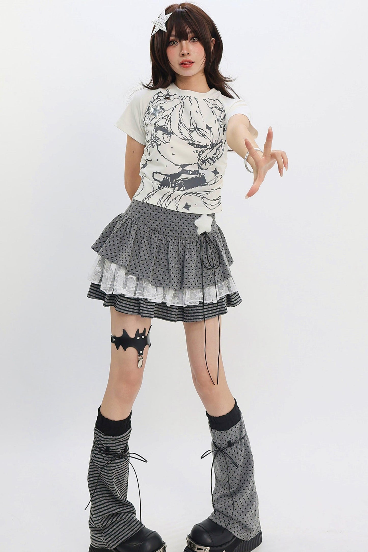 Pixel Girl Y2k Cropped T-shirt