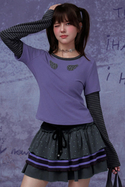 Sweet Black and Purple Tops
