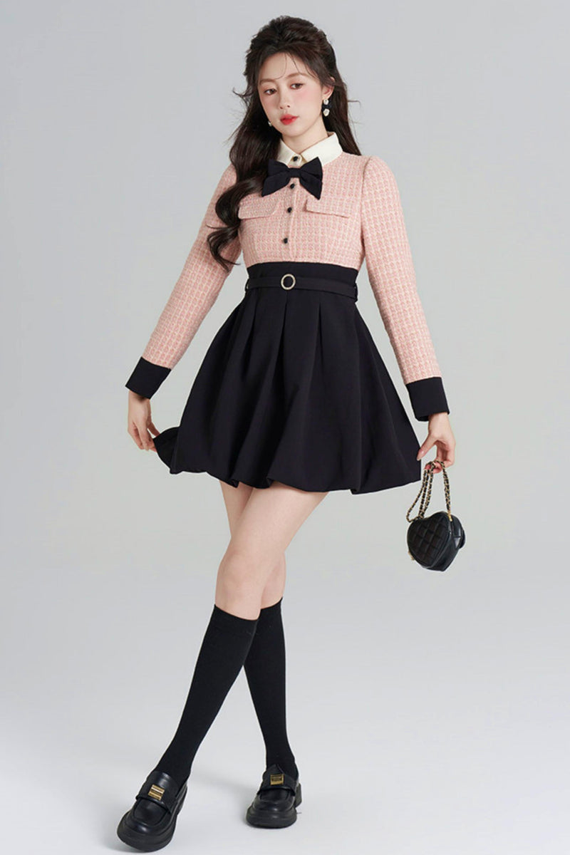 Woolen Two-piece Dress