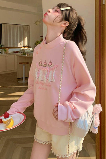 Sweet Forest Girl Loose Sweatshirt