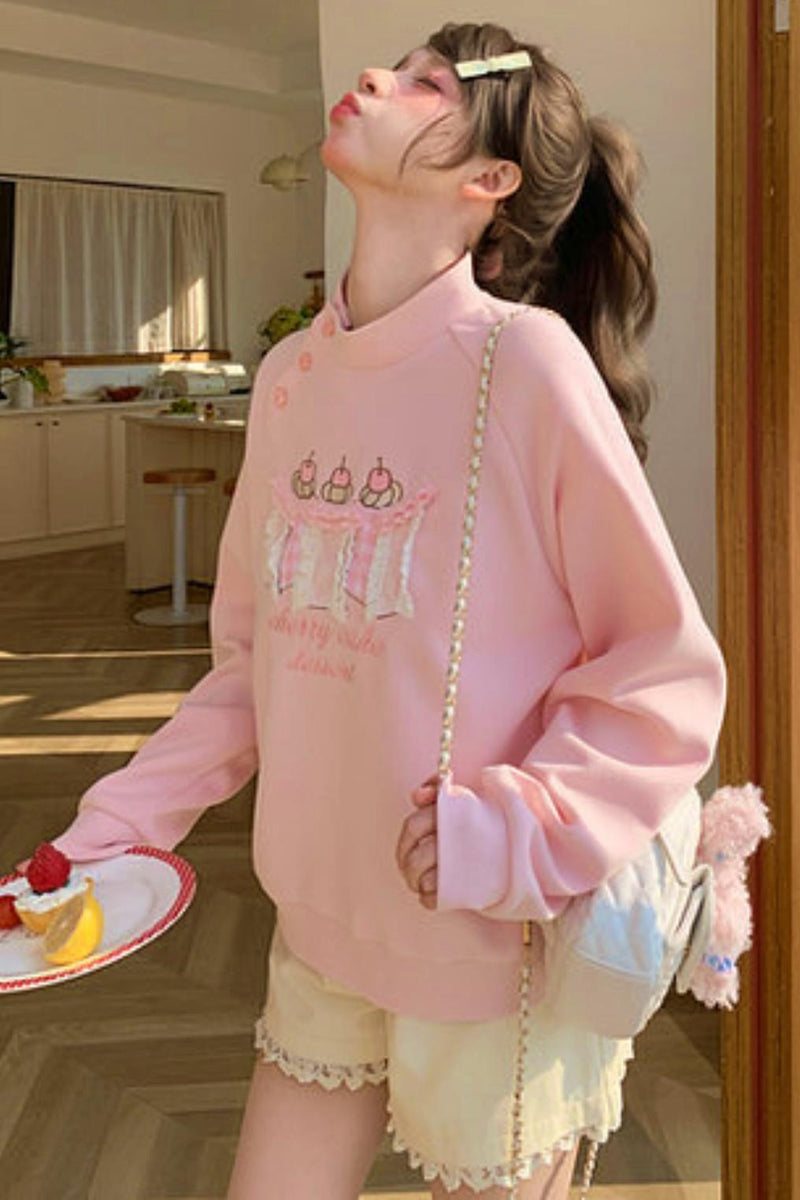 Sweet Forest Girl Loose Sweatshirt
