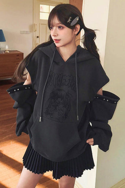 Sweet Dark Cut Hooded Top