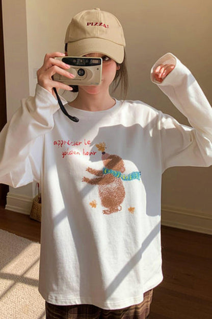 Sweet Bear Print Top