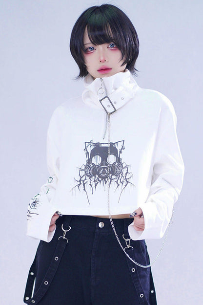 High-neck Cropped Top