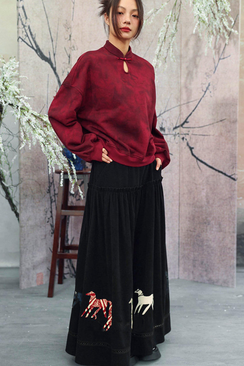 Gradient Stand Collar Shirt
