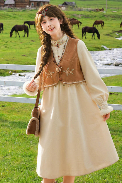 Retro Mori Girl Dress