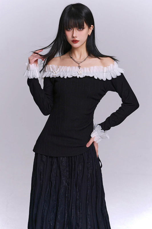 Sweet Dark Lee One Shoulder Top