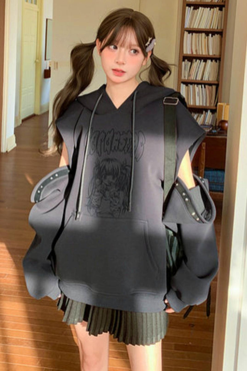 Sweet Dark Cut Hooded Top