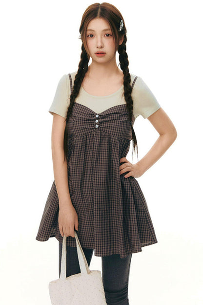Fake Two-piece Cotton Top